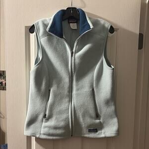 Patagonia Synchilla EUC Fleece Mint Green Vest Full Zip with pockets size L